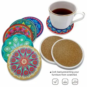 absorbent coasters holder 4