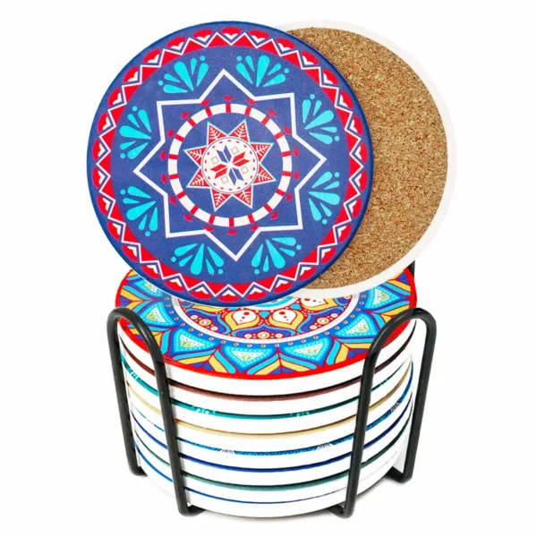 absorbent coasters holder 6