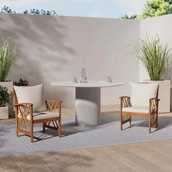 acacia wood garden chairs 2