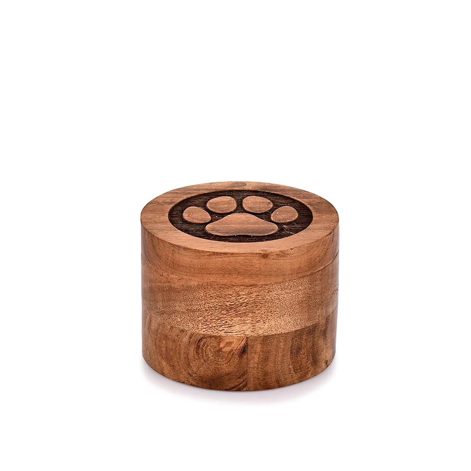 acacia wood pet urn 1