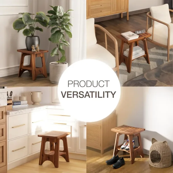 acacia wood shower bench 5