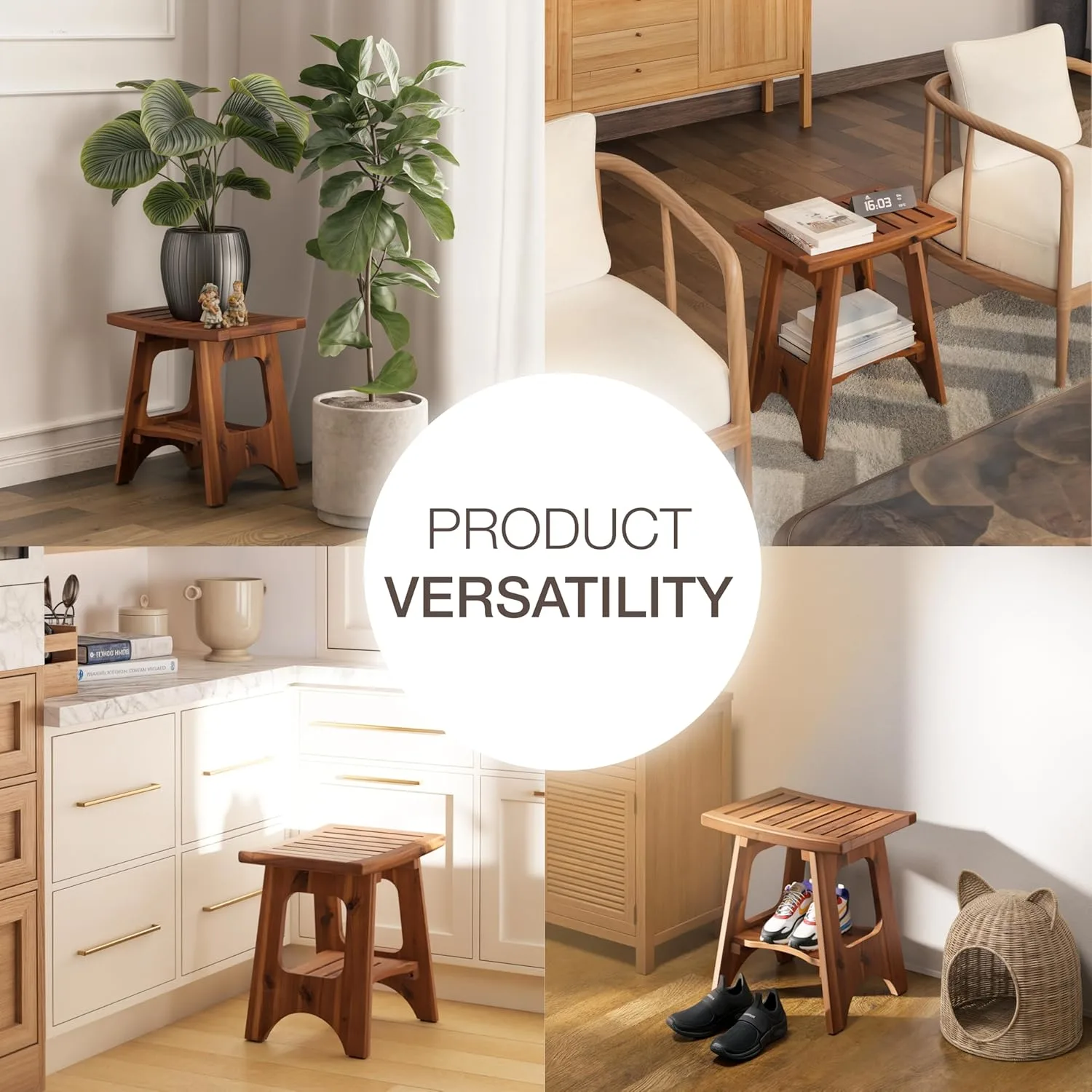 acacia wood shower bench 5