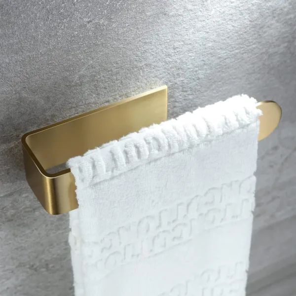 adhesive towel rack gold 2