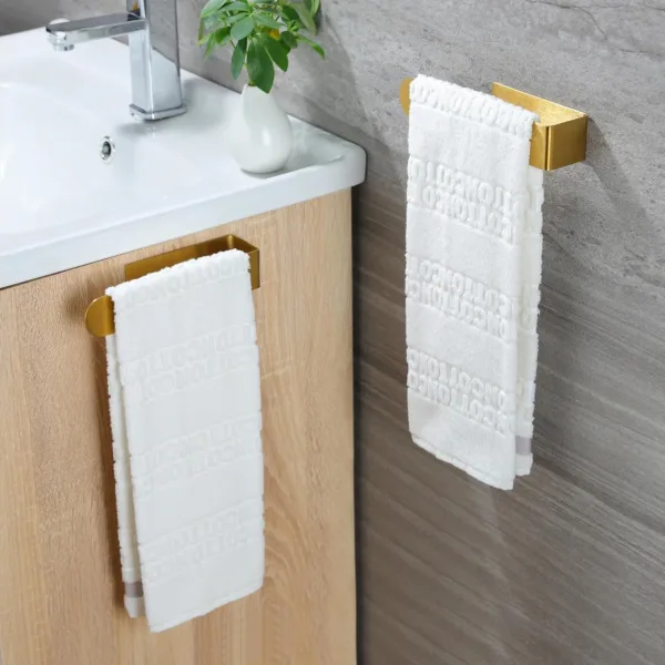 adhesive towel rack gold 3