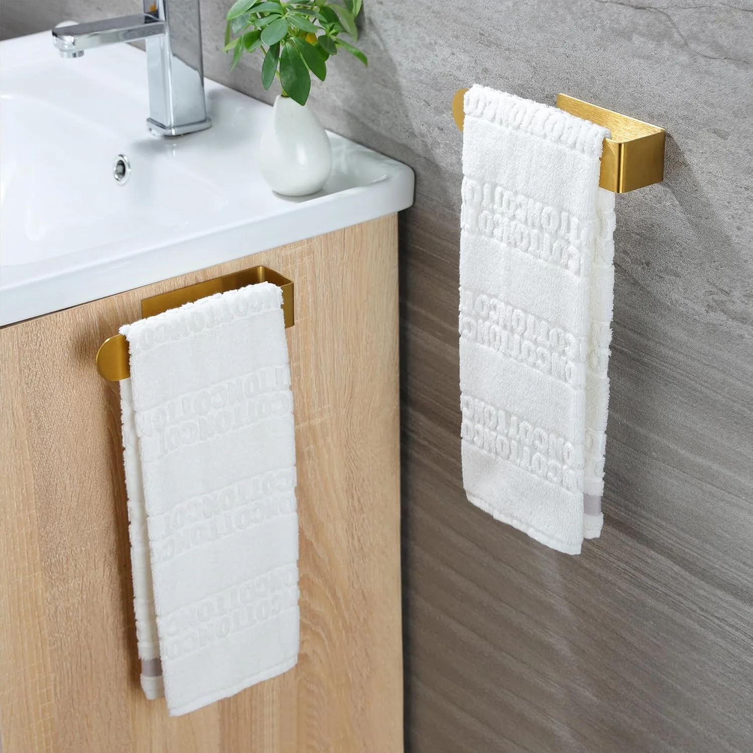 adhesive towel rack gold 3