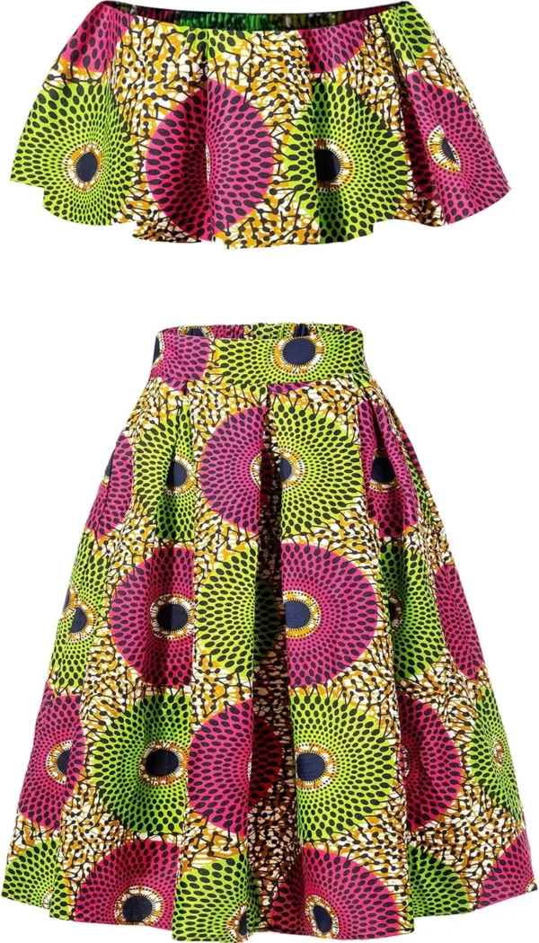 african print skirt set 1