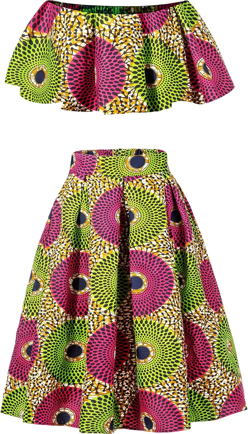 african print skirt set 1