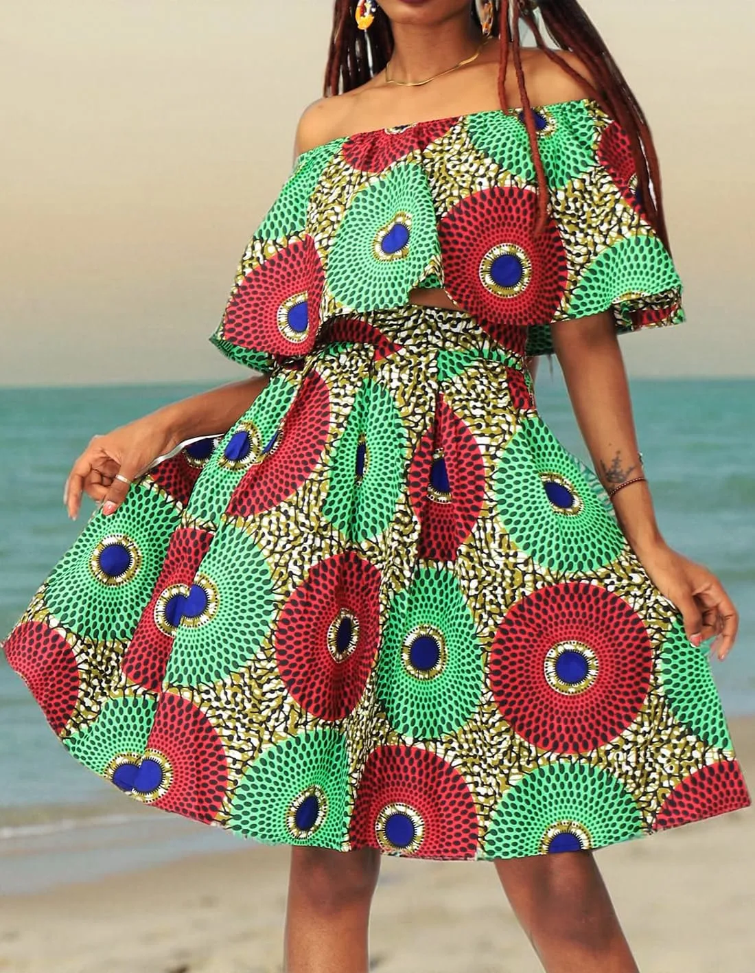 african print skirt set 5