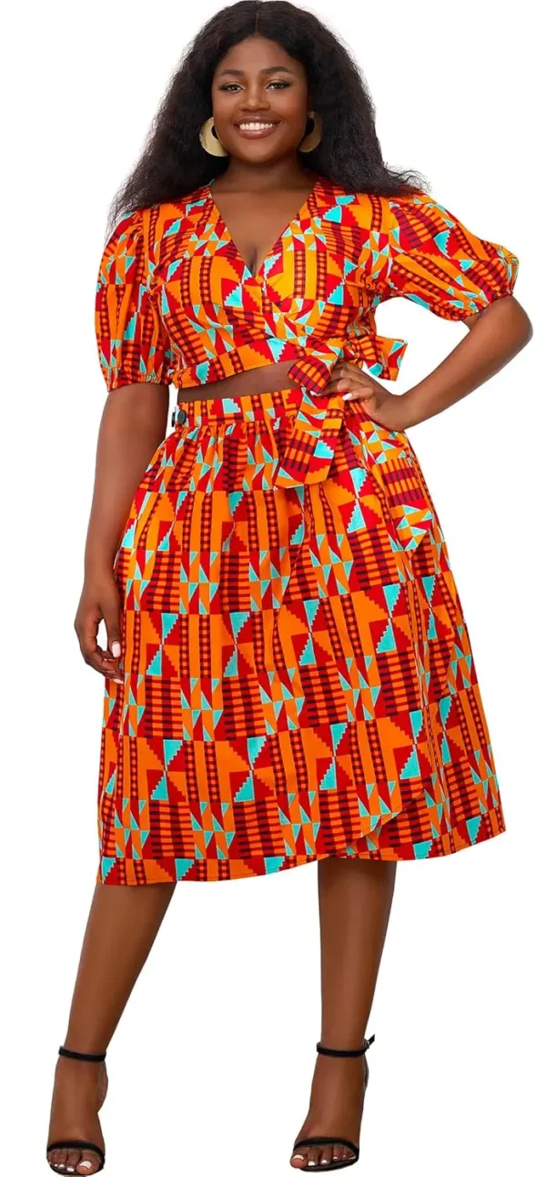african print skirt set 7