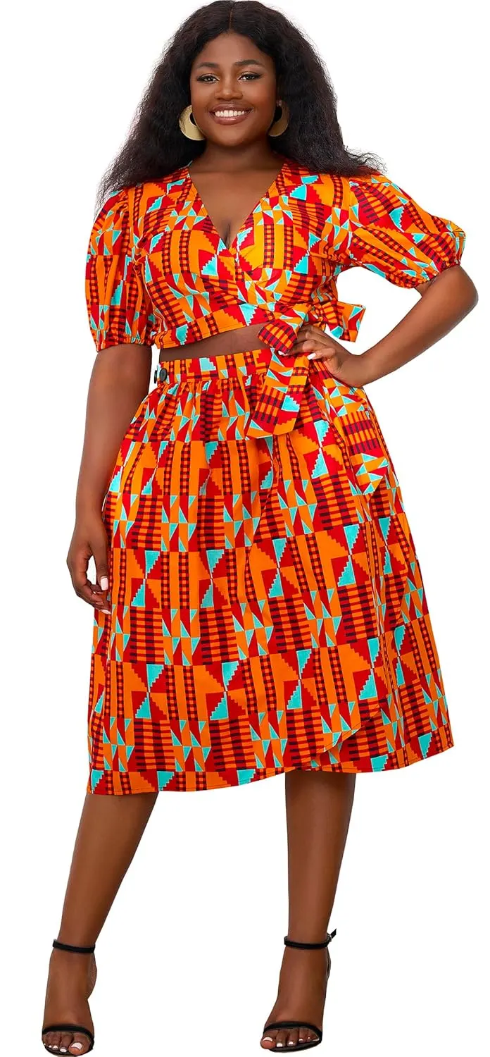 african print skirt set 7