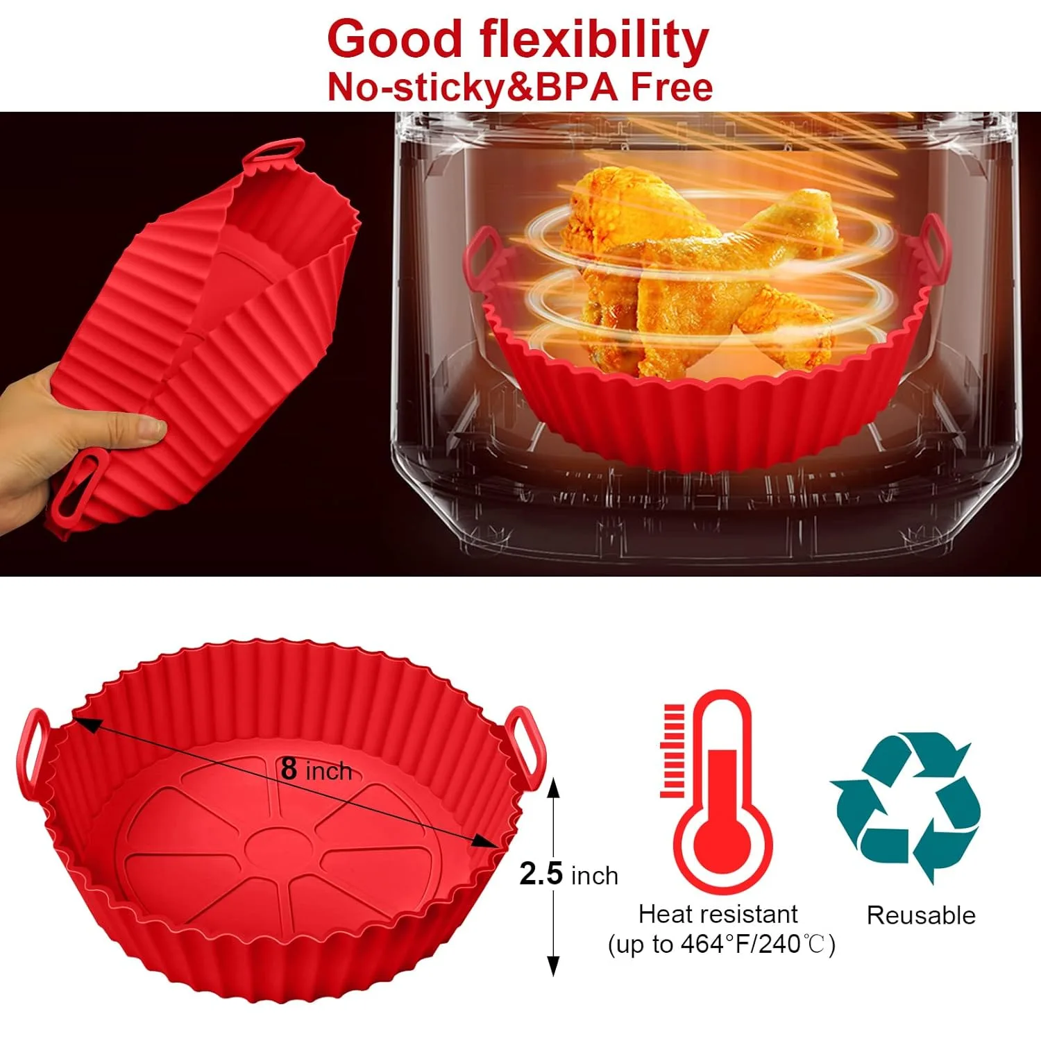 air fryer silicone pot 2