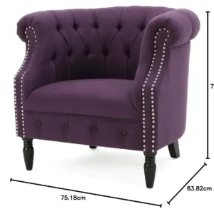 akira plum club chair 3