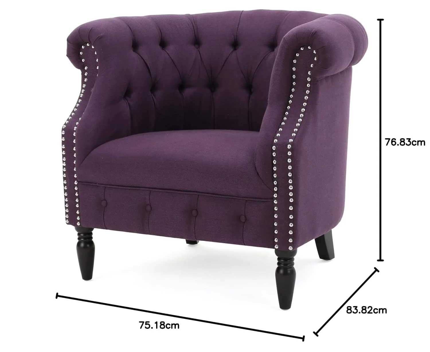 akira plum club chair 3