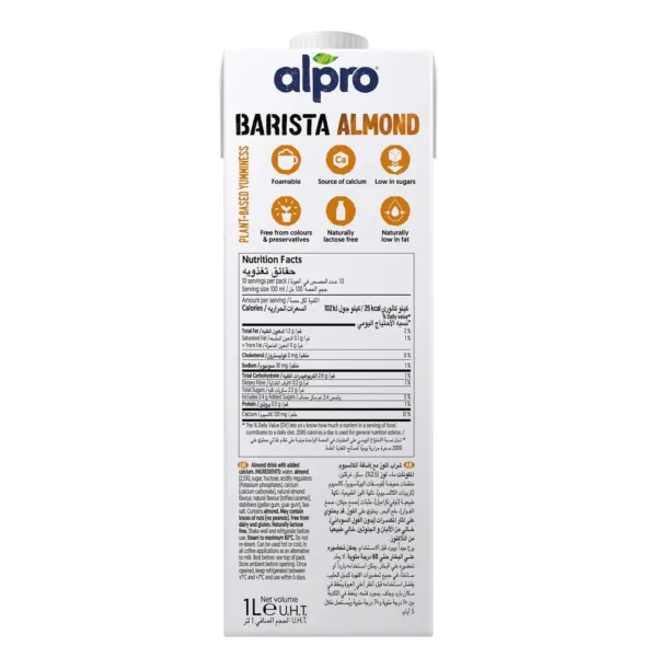alpro barista almond milk 2