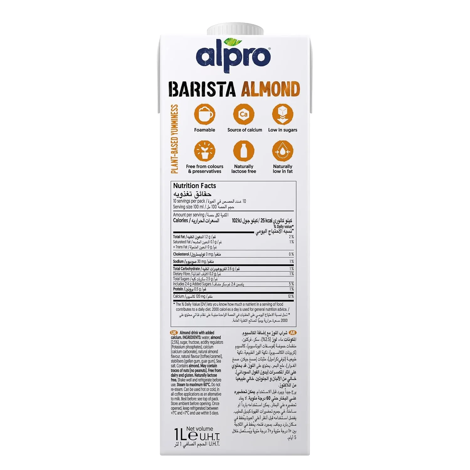 alpro barista almond milk 2