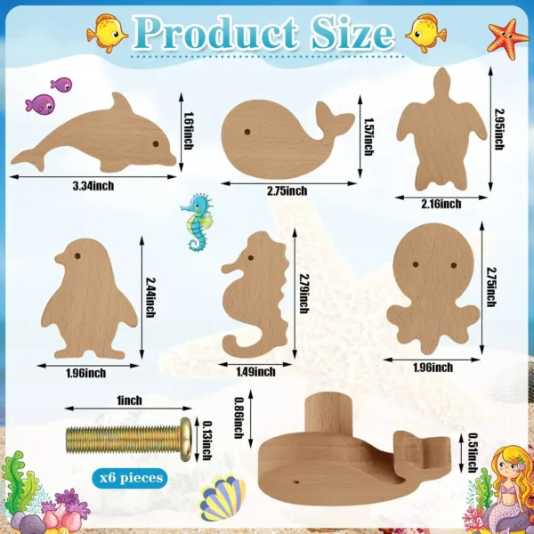 animal dresser knobs wood 2