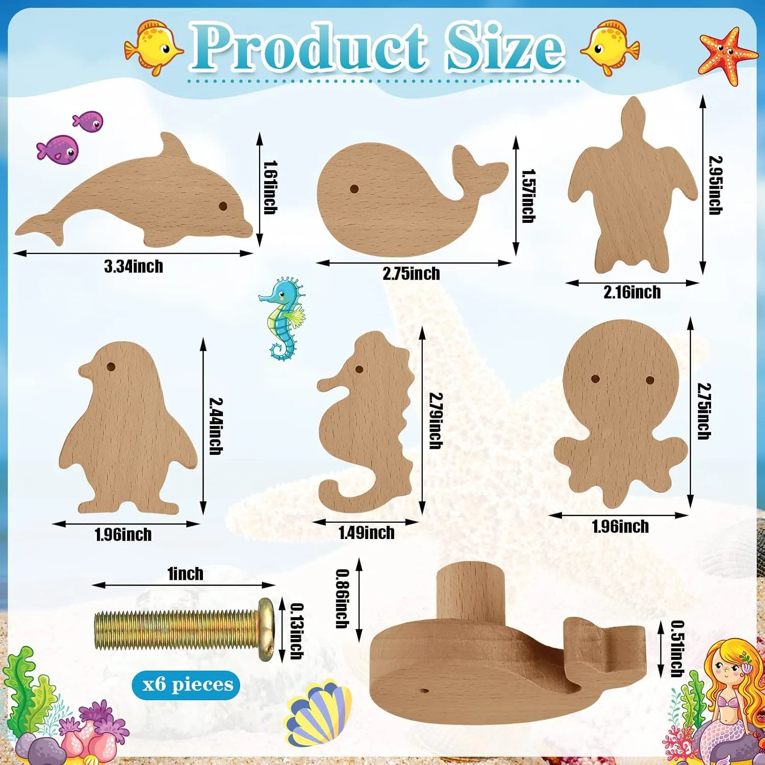 animal dresser knobs wood 2