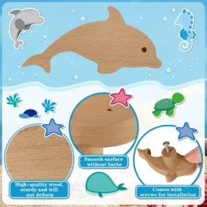 animal dresser knobs wood 4