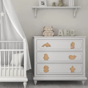 animal dresser knobs wood 5