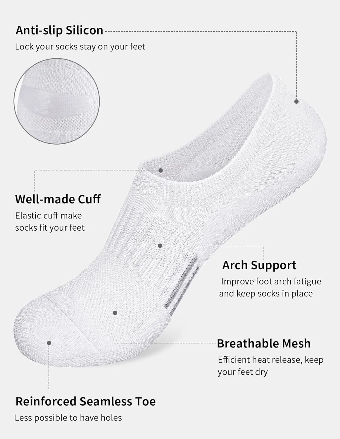 ankle athletic running socks 6