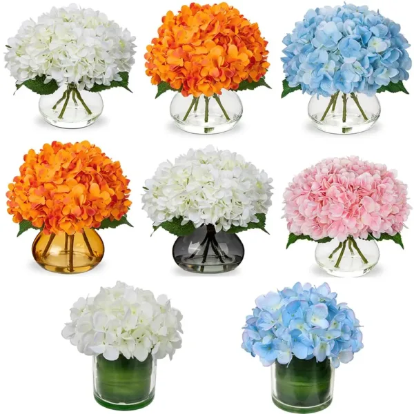 artificial hydrangeas vase 3