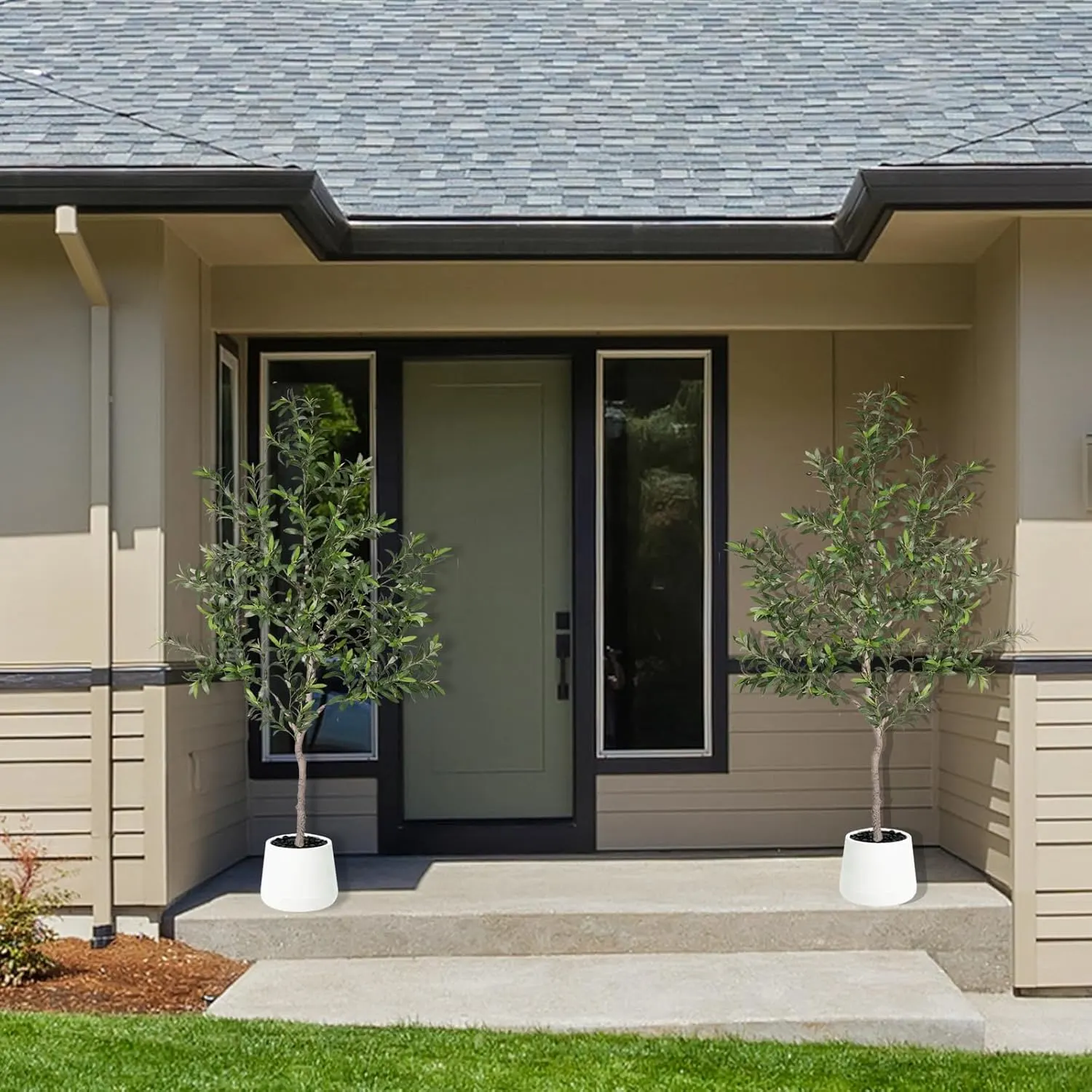 artificial olive tree planter 4