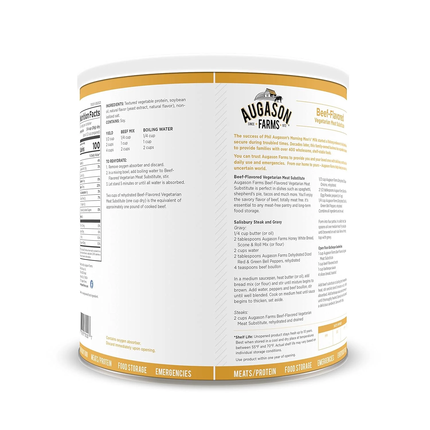 augason farms vegetarian beef 2