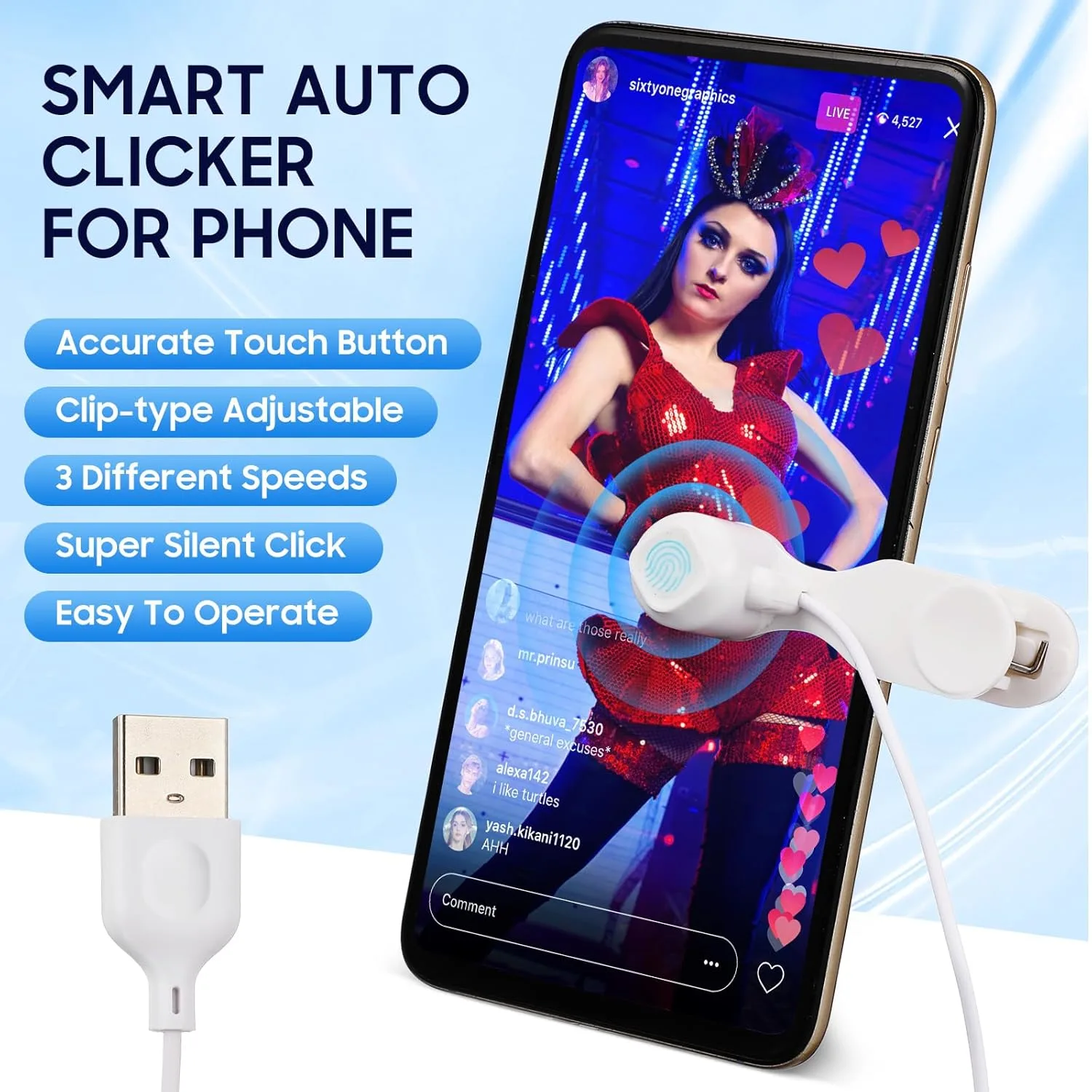 auto phone screen clicker 5