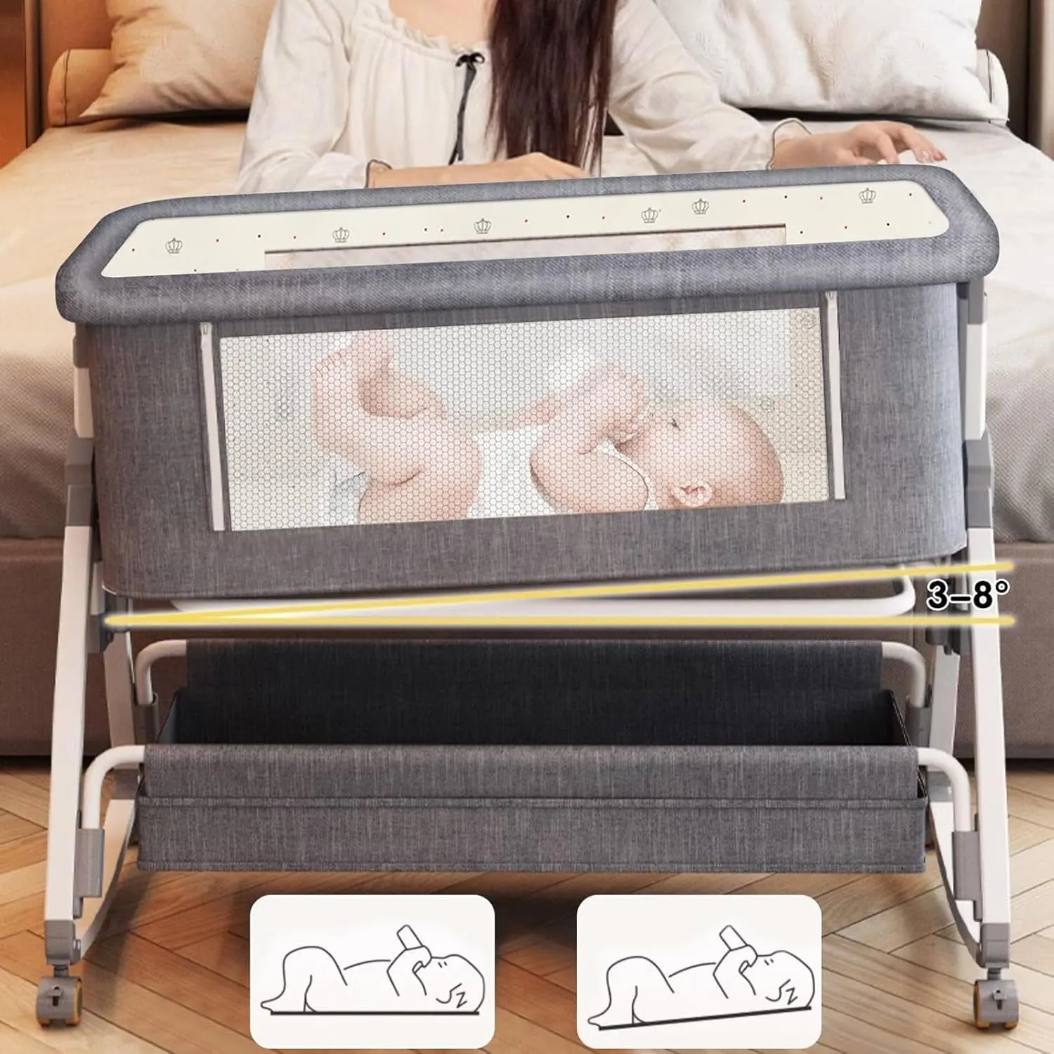baby bedside crib bassinet 2