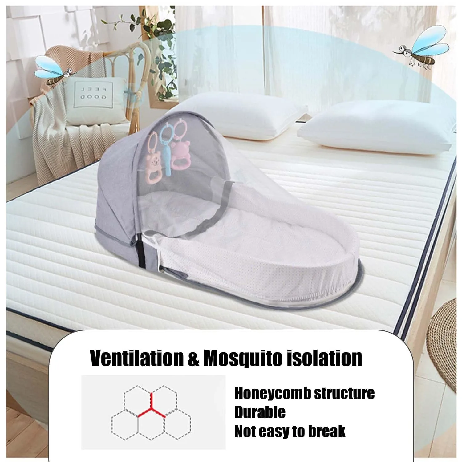 baby travel bassinet portable 4