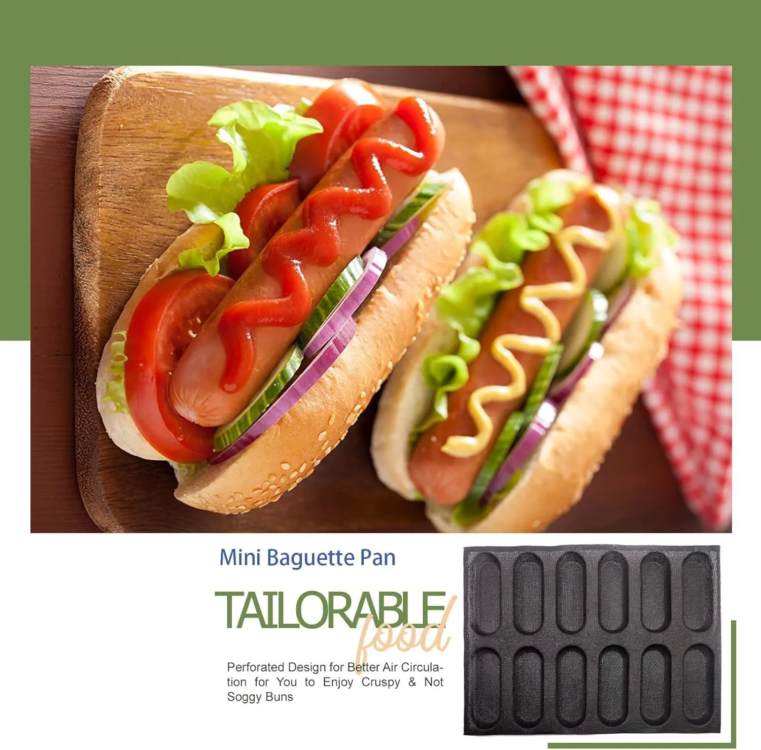baguette pan silicone bread 2