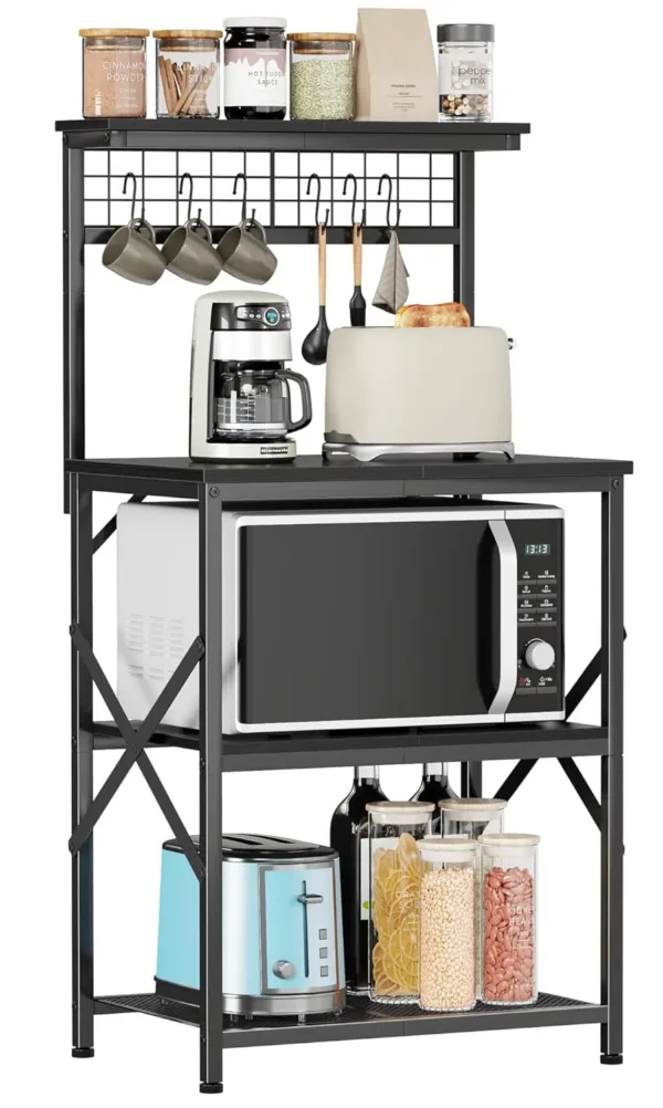 bakers rack power outlets 1