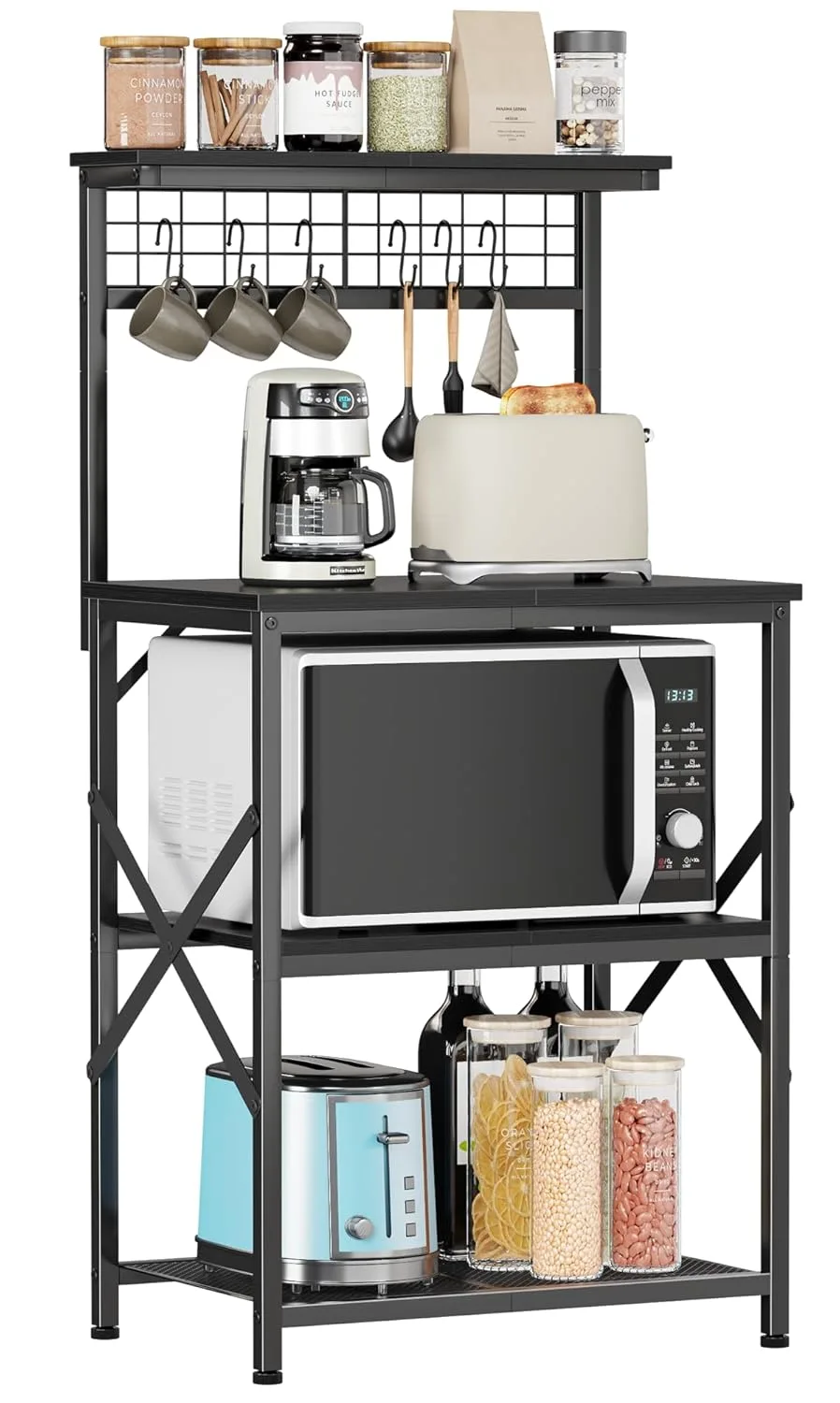 bakers rack power outlets 1