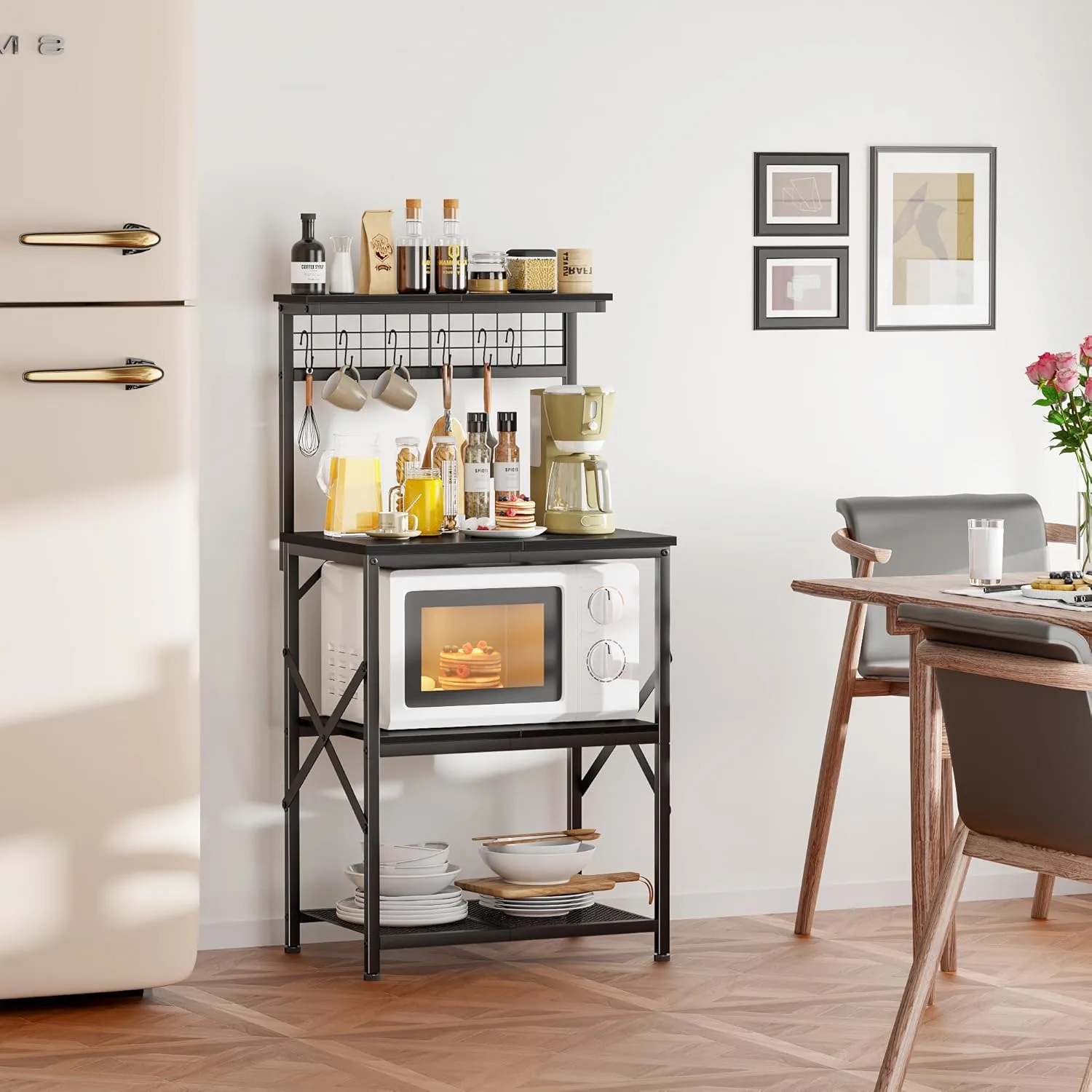 bakers rack power outlets 2