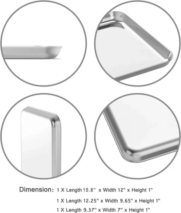 baking sheet set stainless 2