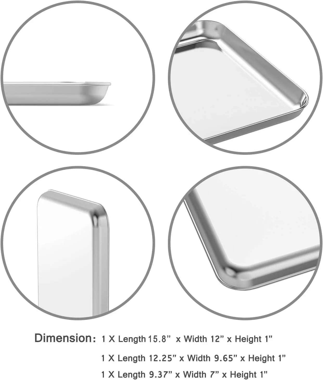 baking sheet set stainless 2