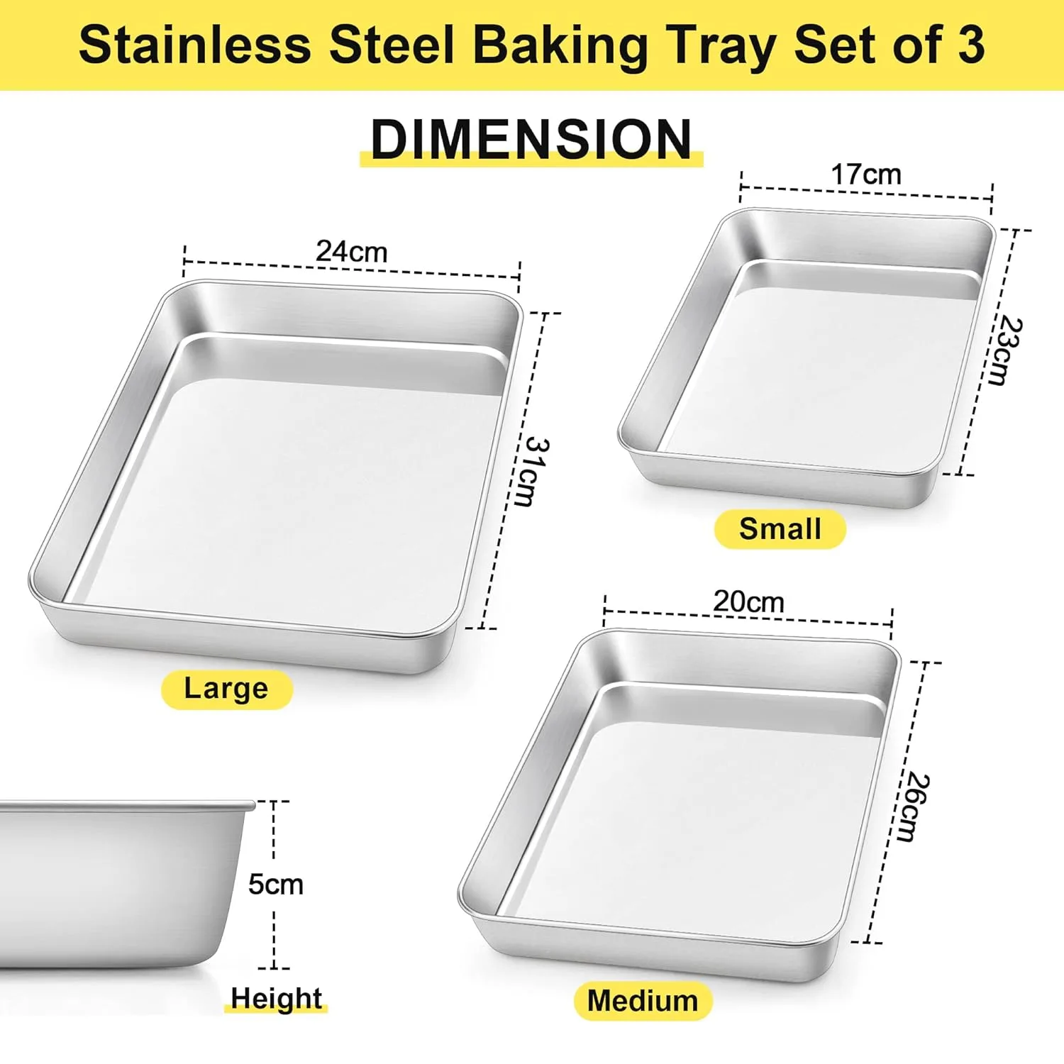 baking tray set stainless 2
