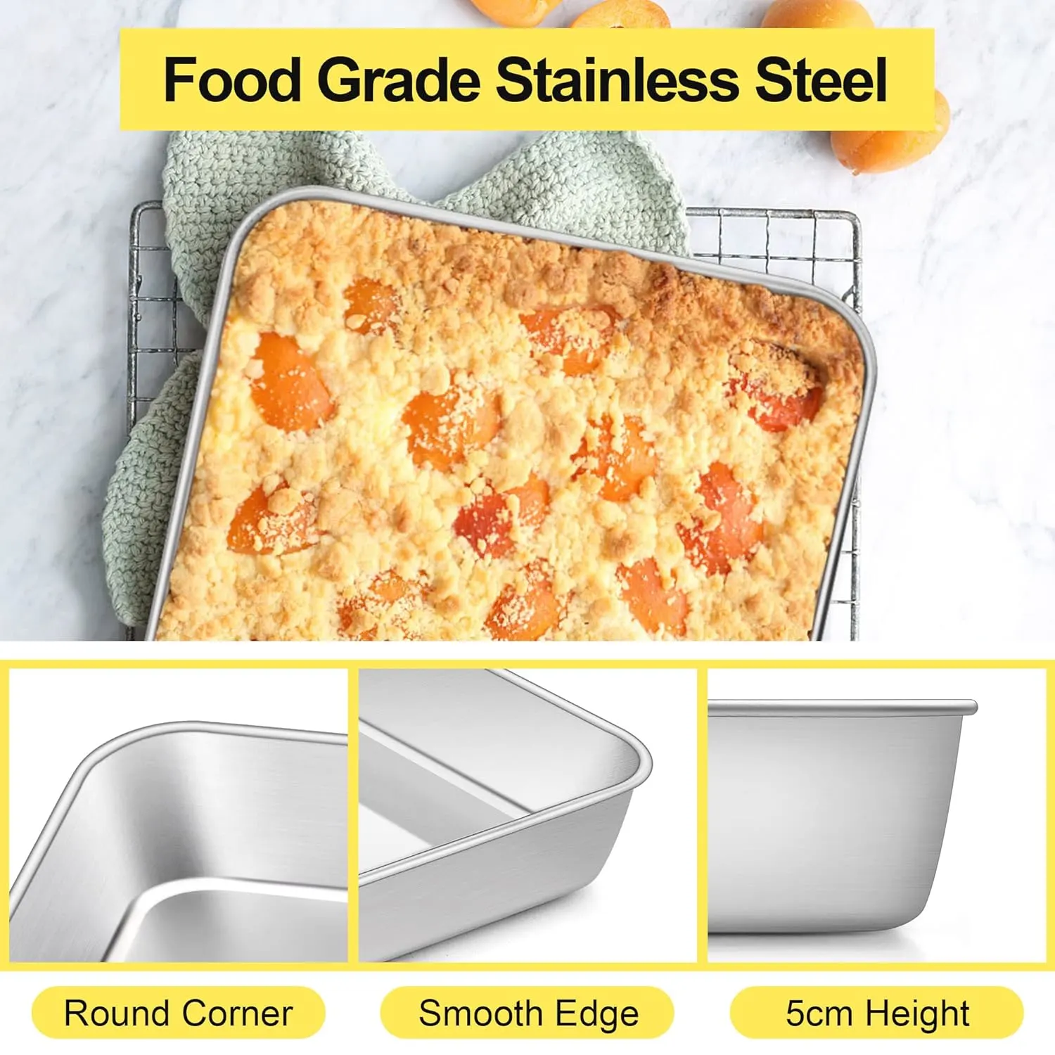 baking tray set stainless 3