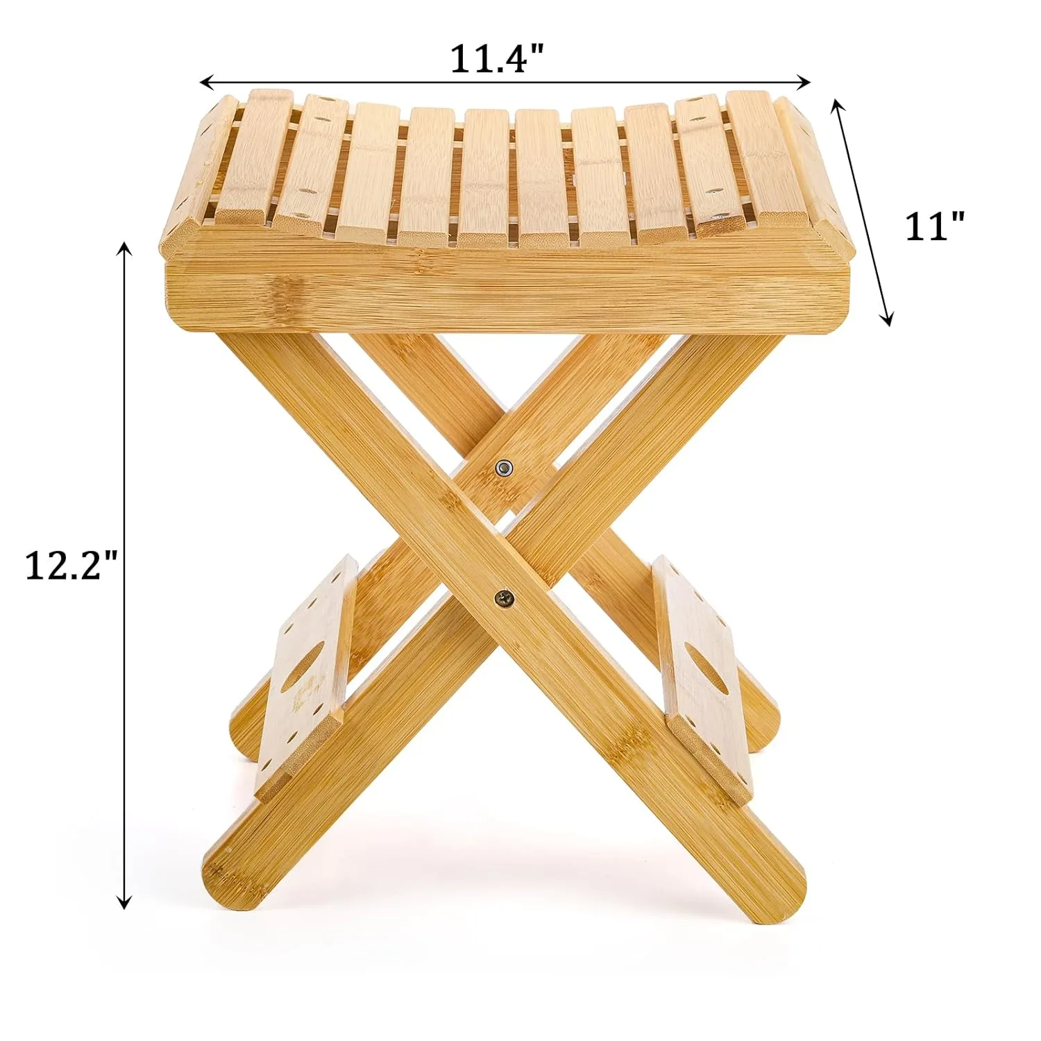 bamboo folding shower stool 3