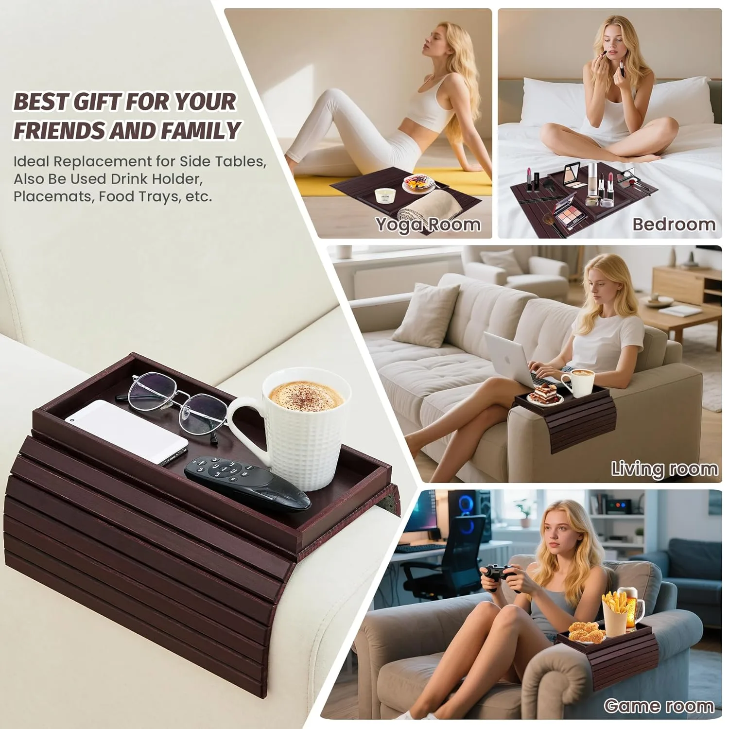 bamboo sofa arm tray 5