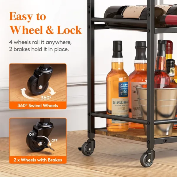bar cart wheels 5