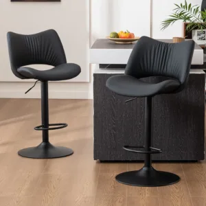 bar stools leather kitchen 1