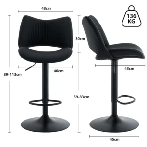 bar stools leather kitchen 2