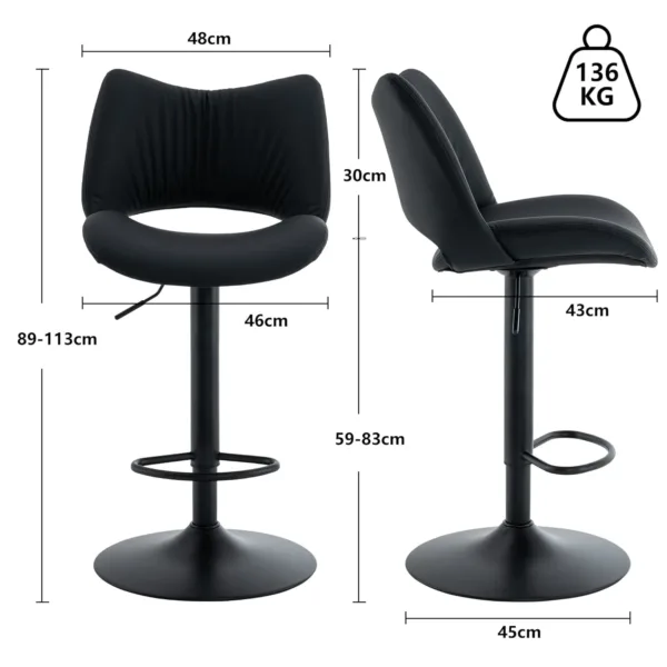 bar stools leather kitchen 2