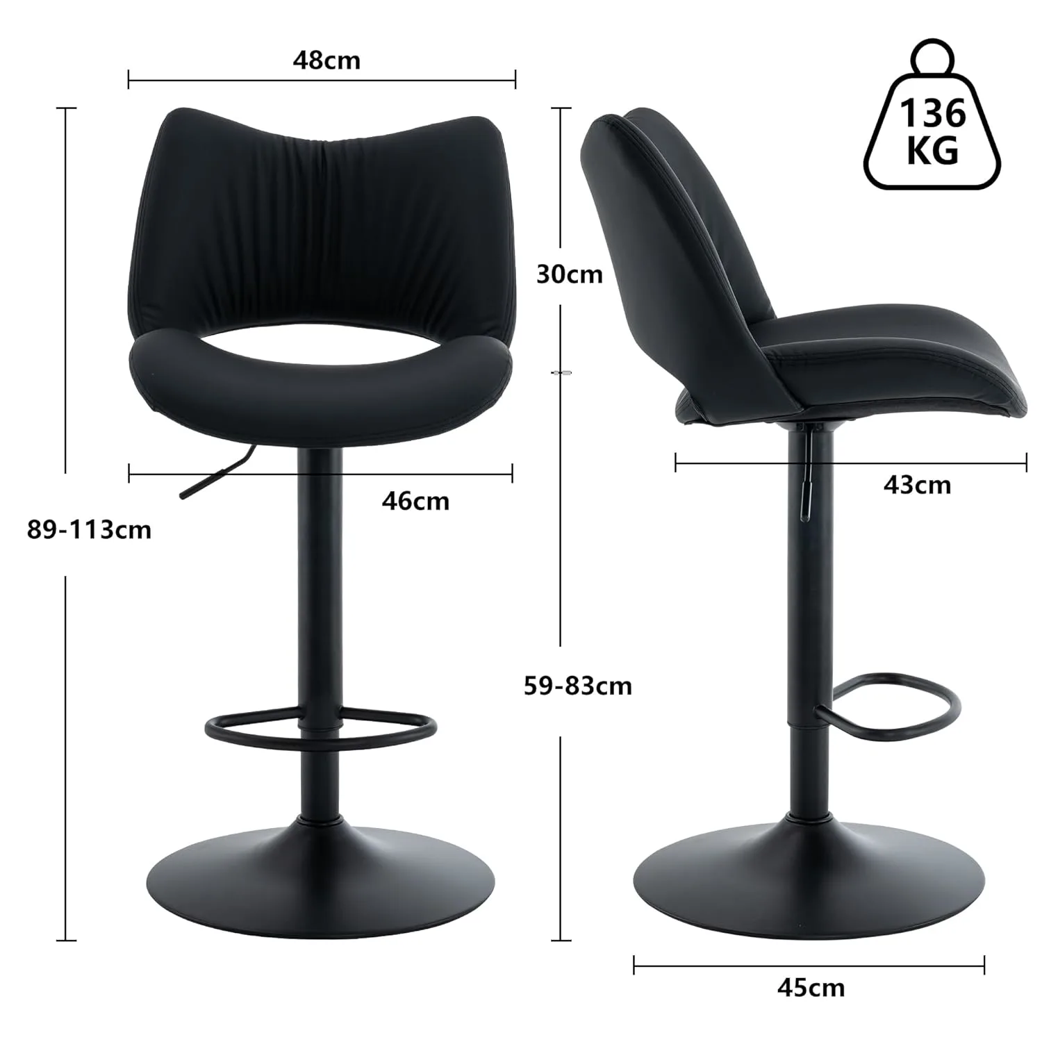 bar stools leather kitchen 2