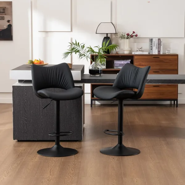 bar stools leather kitchen 5