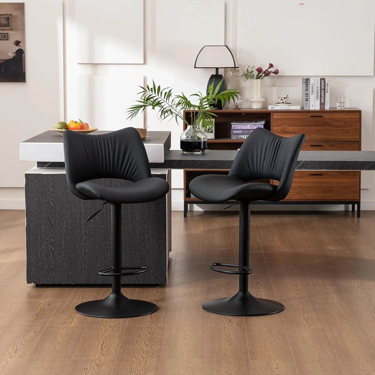 bar stools leather kitchen 5