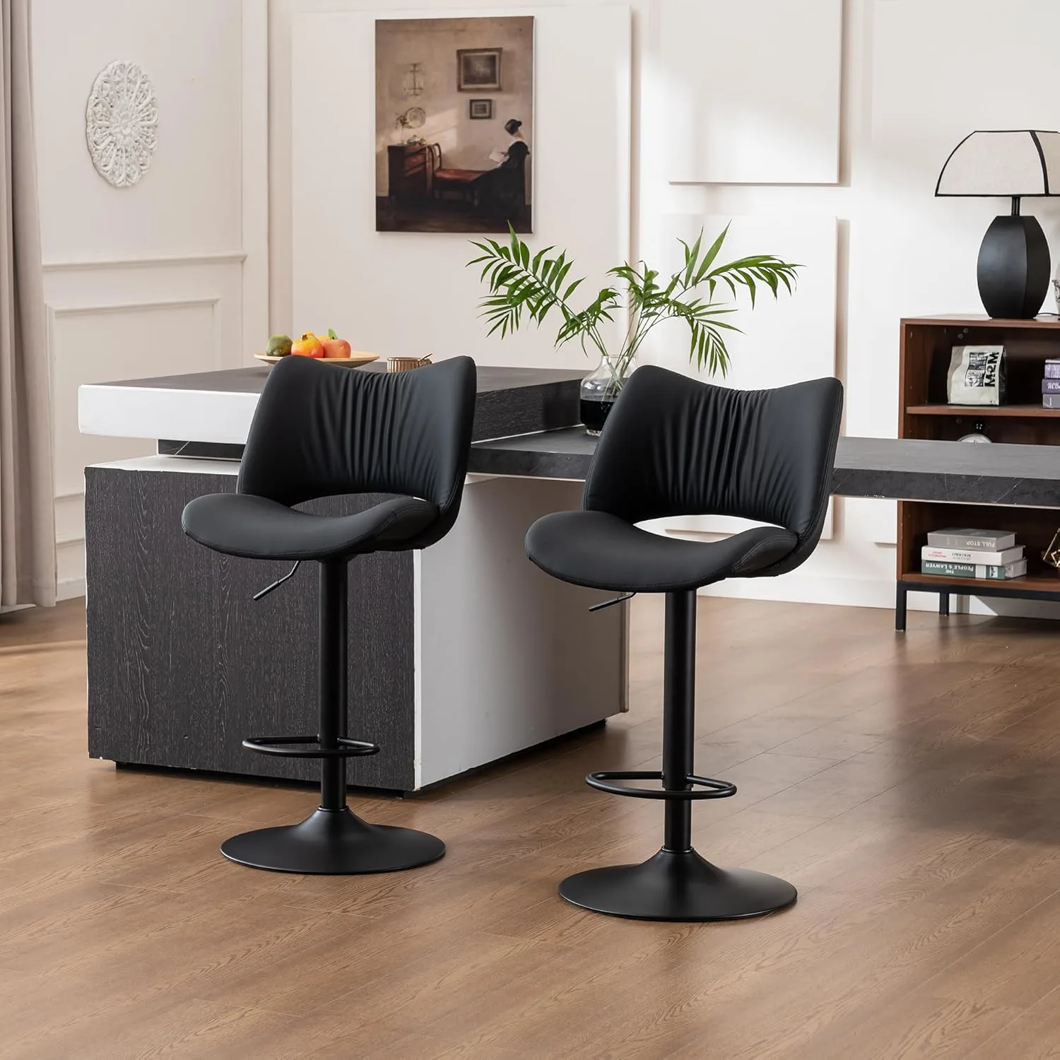 bar stools leather kitchen 6