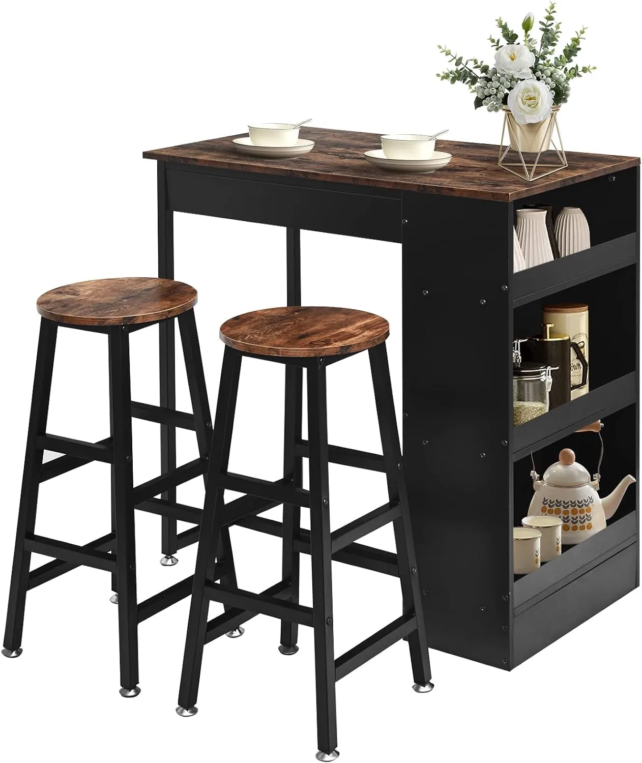 bar table set stools 1