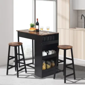 bar table set stools 2